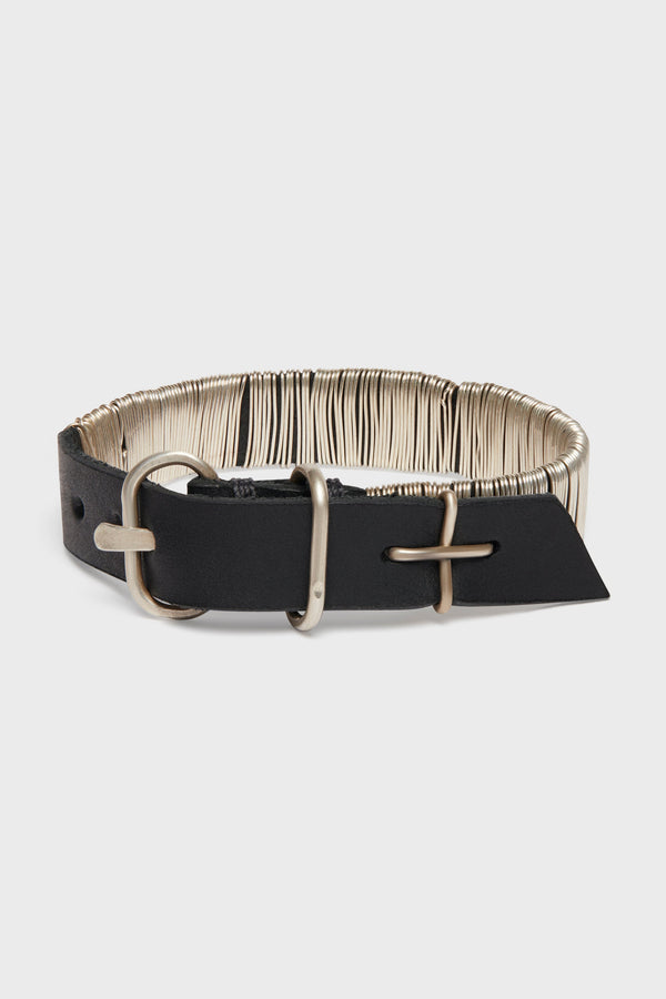 THIN SILVER WRAPPED WRIST BAND