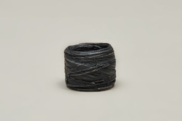 black silver ring