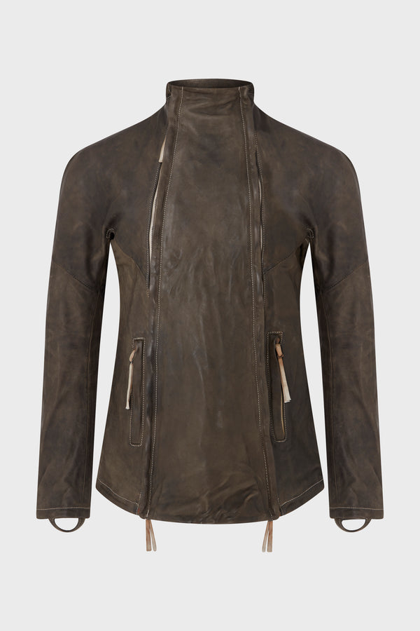 J4 HORSE LEATHER JACKET DARK OAK