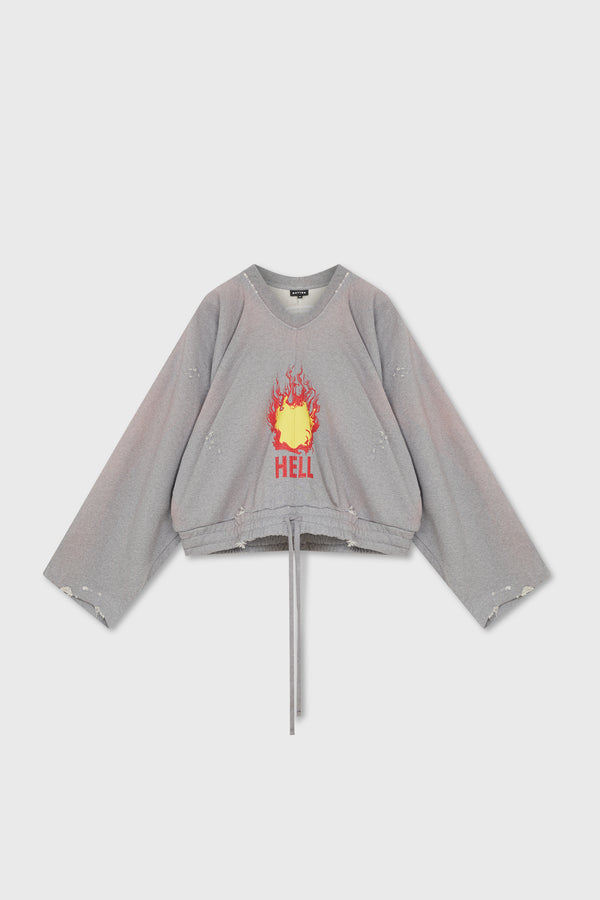 HELL TROUSER SWEATSHIRT GREY PINK SUNFADING