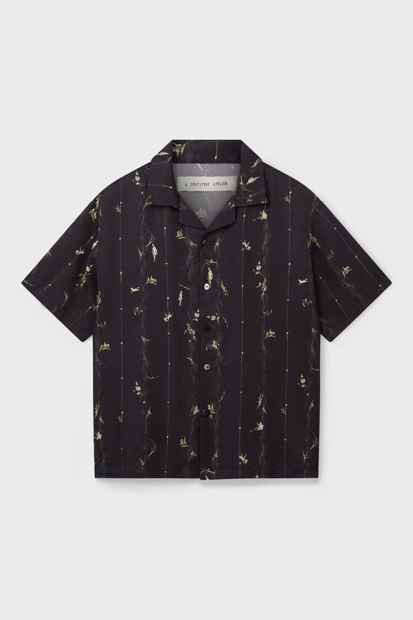 BLACK ALOHA SHIRT