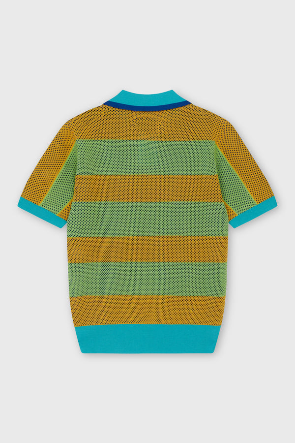 KNITTED TECHNICAL POLO STRIPED
