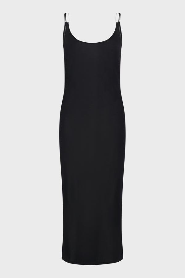 DOUBLE WIRE SLIP DRESS BLACK