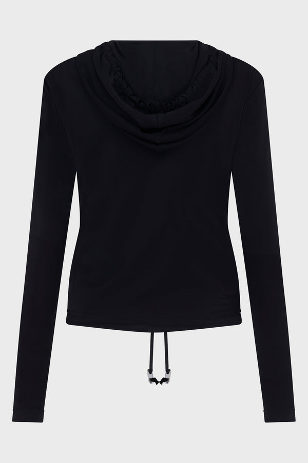 LUSTROUS SHRUNKEN HOODIE BLACK