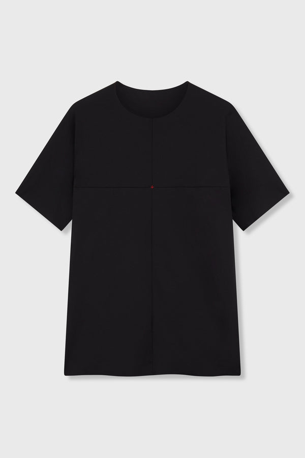 ONE PIECE SHORT SLEEVE T-SHIRT BLACK