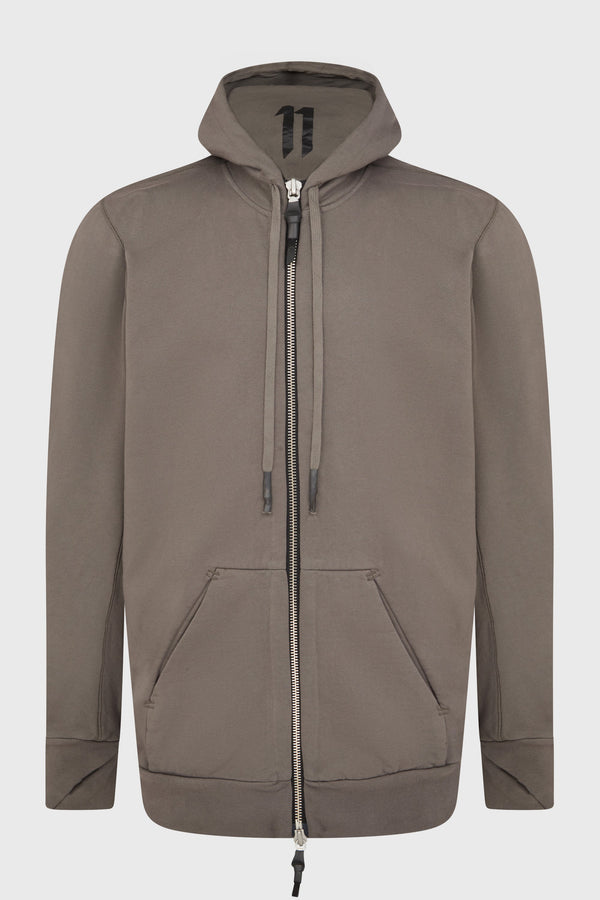 Z2B 11 LOGO MASK ZIP HOODIE CARBON GRAY